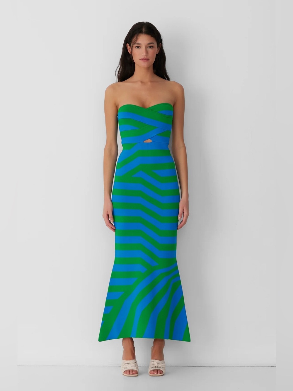 The Wolf Gang Aude Maxi Dress Stripe sz Large